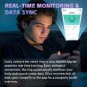 Activity Tracker Ring for Men Smart Ring with Heart Rate, SpO2, Blood Pressure, Sleep Monitoring, Step & Calorie Counter, 5ATM Waterproof, No Subscription Fee (Black, 7)