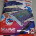 4 Pack Variety Vacuum Storage Bags for Comforters, Blankets & Clothes  Vacuum Sealed Compression Bags with Hand Pump  Space Saver Storage Bags for Bedding, Moving, Travel & Organization (2L & 2XL)