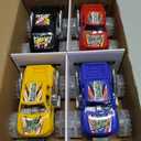 ArtCreativity Light Up Monster Trucks for Boys and Girls, 4-Pack Toy Truck Set, Monster Trucks for Boys 3 4 5 6 7 8 Years Old, Toddler Monster Truck Toys, Light Up Trucks