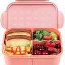 MISS BIG Bento Box,Bento Box Adult,Lunch Box,Leak Proof Lunch Containers,No BPAs and No Chemical Dyes Bento Lunch Box,Dishwasher and Microwave Safe Lunch Containers for Adults(1900ml Pink)
