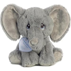 Aurora Inspirational Precious Moments Tuk Elephant Stuffed Animal - Cherished Memories - Enduring Comfort - Gray 8.5 Inches