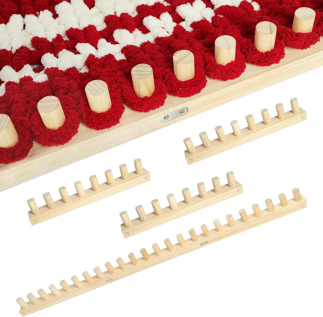 Phnmnchc 53'' Chunky Blanket Loom, Adjustable Knitting Loom for DIY Throw Blankets, No Needles Required, Beginner Friendly Weaving Loom for Hand Knitting Home Decor Gift