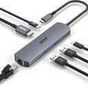 acer 6 in 1 USB C Hub with Ethernet, 4K@60Hz USBC to HDMI Multiport Adapter, 100W PD Charging, USB A/USB C Data Ports USB C Splitter for MacBook Neo/Pro/Air, Acer, iPad, iPhone 17/16/15