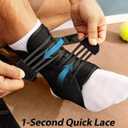 ZOELION Ankle Brace for Men Women with Auto-adaptive Side Pads, [Slim Fit & Flex Support] Ankle Stabilizer Support, Quick Hook & Loop Lace Up Ankle Brace for Sprained Ankle,Injury Recovery,Sports, M