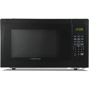 Farberware 1.1 Cu. Ft. Countertop Microwave Oven 1000 Watts Power, Auto Cook Settings, Defrost, Easy Clean and Child Safety Lock - Black