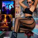 Buitifo Women Sexy Tights Fishnet Opening Leggings Stripe Pantihose Lingerie Pants (Black)