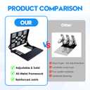 Moroayop Sim Racing Inverted Pedals Kit Upgrade for Logitech G923 G920 G29 G27 G25, All-Metal Adjustable Pedal Mount Stand with Anti-Slip Suction Cups,Logitech Pedals Not Included
