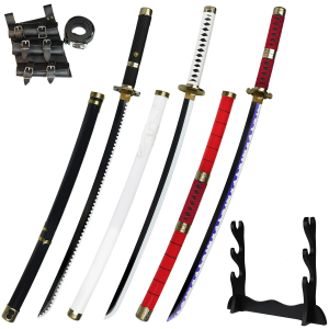 TAIQX Plastic & Bamboo Roronoa Zoro Sword Set
