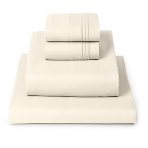 Mellanni Full Sheets Set - 4 PC Iconic Collection Bedding - Hotel Luxury, Extra Soft, Cooling Bed Sheets - Wrinkle, Fade, Stain Resistant (Full, Golden Ivory)
