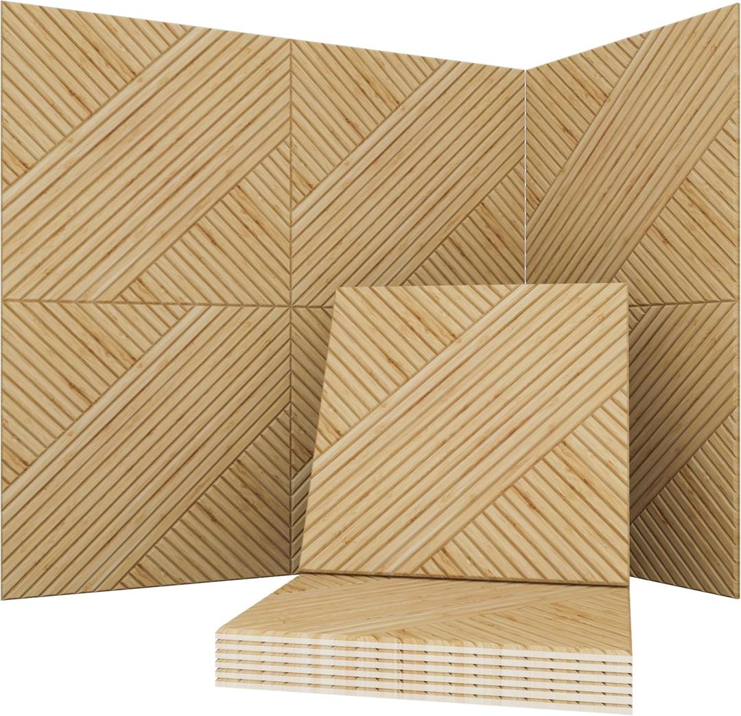 Soon Global Acoustical Wall Panels, 6-Piece 23.62 X 23.62 Inches Art Acoustic Panels, Decorative Acoustic Panels, Acoustic Wall Panels, Sound Absorbing Wall Art, Harvest Cross