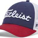 Titleist Tour Performance Mesh Golf Hat, Navy/ Crimson/ White