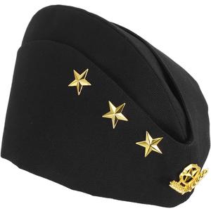 Holibanna Ship-Shaped Military Hat Navy Cap for Women Russian Style Beret 11.22X5.39In Sailor Dance Performance Accessory