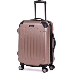 Kenneth Cole REACTION Renegade Luggage Expandable 8-Wheel Spinner Lightweight Hardside Suitcase, Rose Gold, 20-Inch Carry On