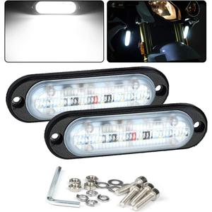 Chelhead Surface Mount Led Lights, Aluminium Base Led Backup Lights 6500K Led Fog Lights or Side Marker Indicator Lights Under Hood Compatible with Trucks RV Trailer Scooter Kawasaki 4wheeler