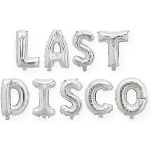 xo, Fetti Last Disco Foil Balloons - 16", Silver | Bachelorette Party Decorations, 70s, Bride Supplies, Space Cowboy Bach,