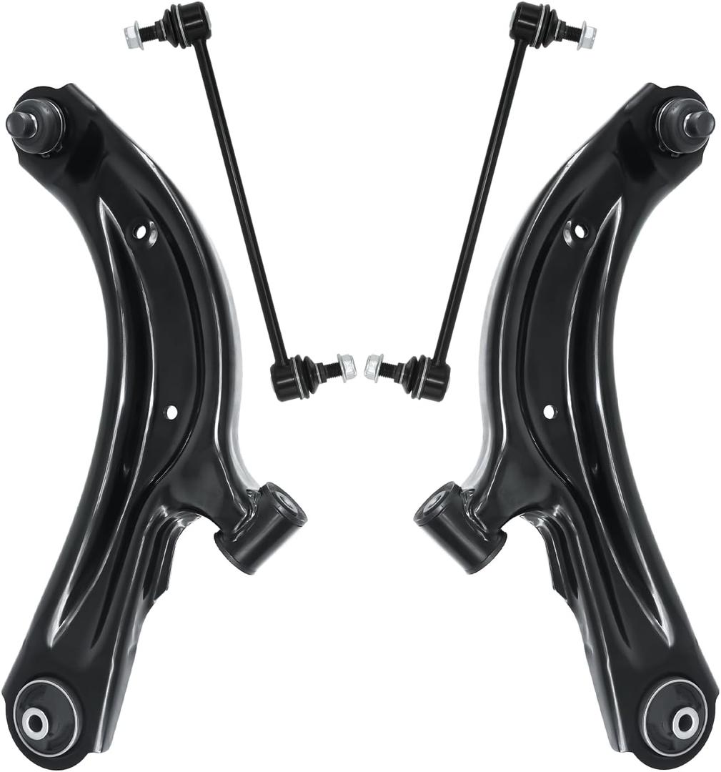 Front Lower Control Arm w/Ball Joint Sway Bar Link Replacement for 2013-2019 Nissan Sentra(L4 1.8L)13-19 Nissan NV200 15-18 Chevrolet City Express-4pcs set K622159 K622160 K750719