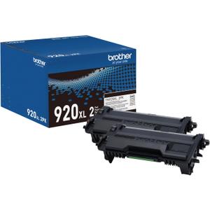 Brother Genuine TN920XL High-Yield Black Toner Cartridge 2-Pack for Professional Business Laser Printers, 12,000 Pages per Cartridge, Compatible with HL-L5210DW, HL-L6210DW Series