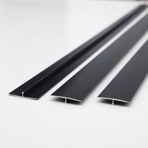 Gaahing Aluminum T Molding Floor Transition Strip, T Moulding for Laminate Flooring Planks, Vinyl Floor Transition, Rubber Transition (3Pcs x 2.9ft x 1.6in, Matte Black)