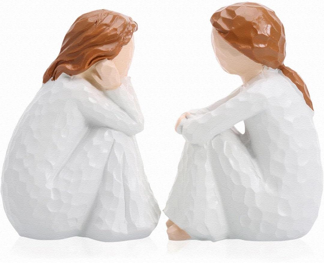 Best Friend Birthday Gifts for Women - Unique Hand-Painted Sister Figurines, Friendship Gifts for Women, Bestie Gifts, Sister Birthday Gifts Keepsake Present