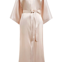 PRODESIGN Satin Kimono Robe Women Long Silky Kimono Bathrobe Sleepwear Wedding Bridesmaid Robe M