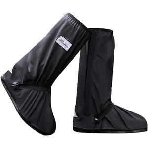 USHTH Black Waterproof Rain Boot Shoe Cover with Reflector (1 Pair)