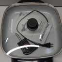 Elite Gourmet 12"x12"x2.15” Ceralast™ PFAS Free Ceramic Electric Skillet, Dishwasher Safe, Rapid Heat Up, 1200W, Dark Grey