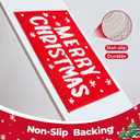 TYUU Christmas Bathroom Rugs, Extra Soft Absorbent Bath Rug Non Slip Washable Bathroom Mat Holiday Xmas Home Decor Indoor Bath Mat, Merry Christmas, 20"x30"