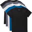 Hanes Boys Originals Performance Mesh Tween T-Shirt Pack, Stretch Undershirts, 5-Pack, L