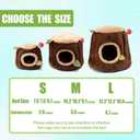 Guinea Pig Hideout Hamster Cage Accessories,Stump Style Soft Washable Hedgehog,Ferret,Rat Hammock for Cage,Chinchilla,Ferret, Bunny Bed,Small Animal Houses & Habitats (Small)