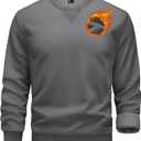 TACVASEN Men's Crewneck Sweatshirt Fleece Lined with Pocket Winter Warm Midweight Casual Long Sleeve Pullover Sweatshirt (Gray, L)