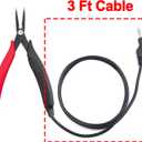 grounded pliers for permanent jewelry, 3ft Precise Control Unleash Unrivaled Precision for Fine Chain Welding, Red