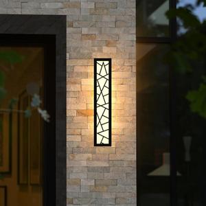 TRUWELLA Outdoor Wall Lights 23.6inch Modern Outdoor Wall Sconce LED Long Wall Sconces Black Front Porch Light Waterproof Led Wall Light IP67 3000K Exterior Lighting fixtures