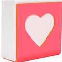 ROYALITA Valentine's Day Acrylic Heart Napkin Holders for Tables - Cute Napkins Holder Dining Table Decorations, Pink Anniversary Decor Cafe Pop Cute Table Gifts, for Office, Kitchen, Restaurant, Bar
