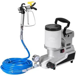 High-Pressure Airless Paint Sprayer,1600W Emulsion Paint Sprayer,Water-Based Latex Paints Airless Sprayer w/ 16.4ft Hose for Spraying Operations Indoor/Outdoor Fire Prevention 110V