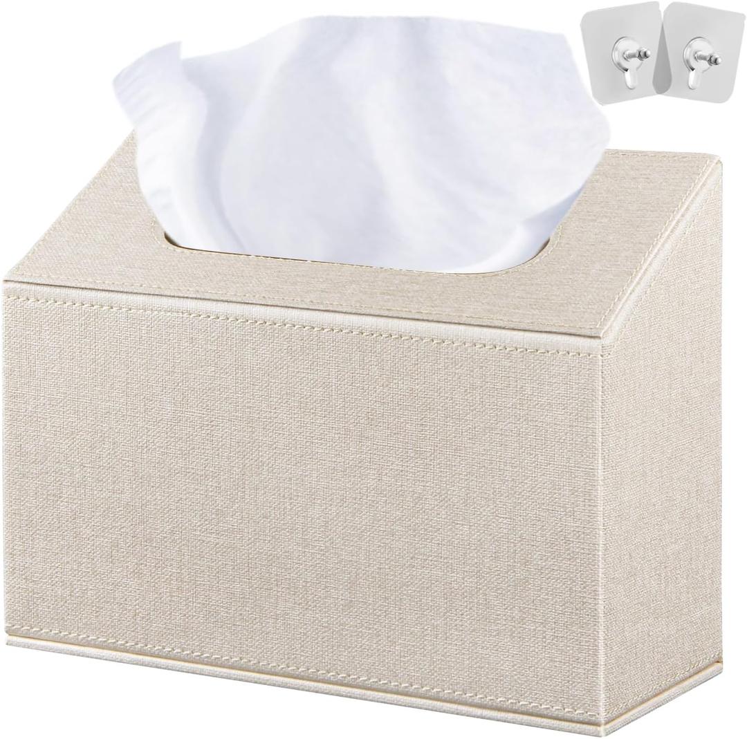 Hand Towels Box Cover Holder,PU Leather Hand Towel Case Compatible with Kleenex Disposable Paper Hand Towels
