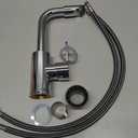 Multiple Options Faucets Swivel Bathroom Faucet, Double Hot and Cold Water, Silver, Modern, Brushed Silver Finish