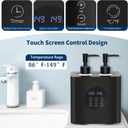 Lotion Warmer, Yofuly Massage Oil Warmer for Massage Therapy, Electric Massage Oil Heater with Four Oil Bottles, Portable Cream Warmer Heated Dispenser for Spa, Salon and Home Use, Matt Black