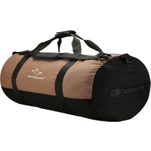 WHITEDUCK Heavy Duty Canvas Duffel Bag for Men and Women - Foldable Military Army Style Duffel Bag, with Full Length Zipper- Outdoors, Travel, Gym & Storage