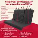 Lusso Gear Dog Car Seat Cover - Waterproof Non-Slip Car Back Seat Protector - Rear Car Seat Cover for Dogs - Universal Fit for Sedans Trucks SUVs - Scratchproof Backseat Car Cover - Machine Washable