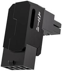 EZDIY-FAB Shield Series 8-Pin PCIe GPU Power Adapter,90-Degree Angled Connector, Aluminum Design for Graphics Cards – Standard Type,Black-1 Pack