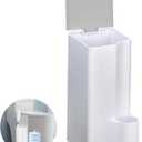 Holder for Clorox Toilet Wand, Compatible with Clorox Toilet Wand Holder only, White & Gray
