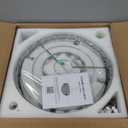 42 Inches Dimmable Fandelier Crystal Ceiling Fans with Lights and Remote, Invisible Retractable Blade Chandelier Ceiling Fan for Bedroom Living Room Dining Room-Polished Chrome