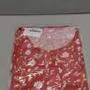 IN'VOLAND Plus Size Tops for Women 3/4 Sleeve Shirts Tunic Tops to Wear with Leggings Loose Fit Summer Fall Clothes (1X, Red Floral)