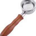 Stainless Steel Naked Bottomless Portafilter - Coffee Portafilter for Breville BES900XL, BES920XL, BES980XL, BES990BSS Espresso Machine - Wooden Handle
