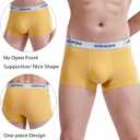 wirarpa Mens Trunks Underwear Cotton Boxer Briefs Short Leg Comfortable Underpants 4 Pack (XXXL)