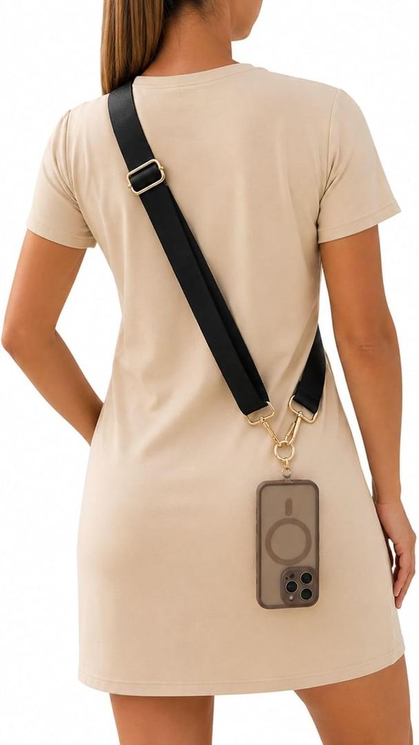 ubba+ Crossbody Phone Strap with Wristlet – 3-in-1 Adjustable Phone Lanyard Set, Universal Phone Strap with 2 Tether Tabs