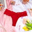 Banamic Sexy G String Thong for Women Underwear Thongs Panties for Women (Red, L)