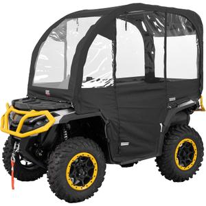 KEMIMOTO Extra Large ATV Cab Enclosure 3-in-1 Adjustable All-Weather Heavy Duty ATV Canopy Cover with Full Visibility Universal Compatible with Polaris Can-Am Kawasaki Arctic Cat CFMOTO