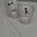 15oz Iced Coffee Cups with Lids Reusable,2Pcs Glass Matcha Cups, Glass Cups with Lids and Straws, Clear Glass Coffee Tumbler for Drinking Water, Tea, Juice