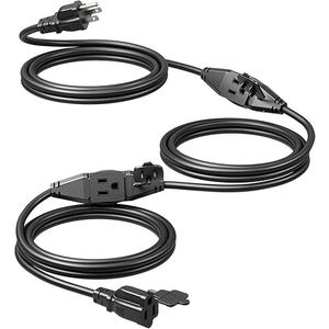 DEWENWILS 25Ft Outdoor Extension Cord Multiple Outlets, Evenly Spaced 3 Outlets Plugs with Safety Cover, 16/3 SJTW Weatherproof Wire for Outdoor String Lights and Holiday Decorations, ETL Listed